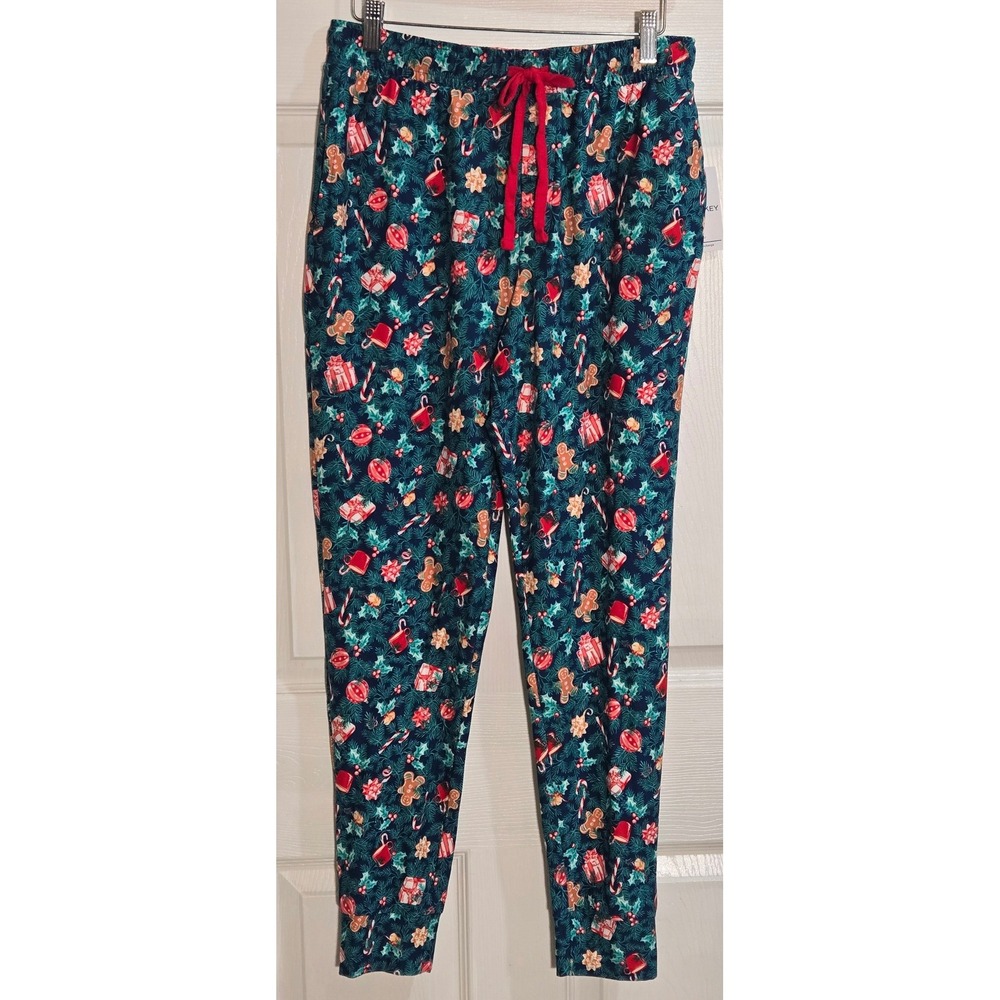 Jockey Ultra Soft Cooling Pajama Pants Small Christmas Gingerbread Holiday Print